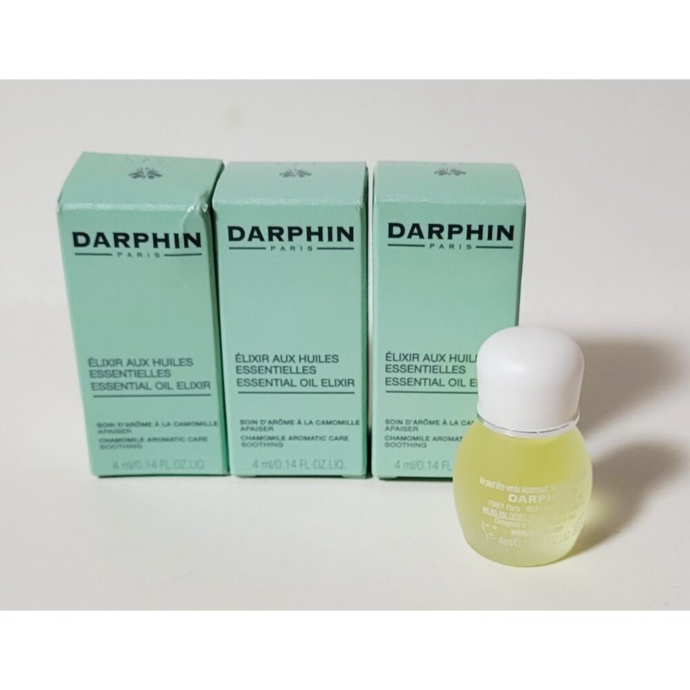 3 x DARPHIN PARIS Essential Oil Elixor ~ CHAMOMILE AROMATIC SOOTHING CARE ~ 4ml